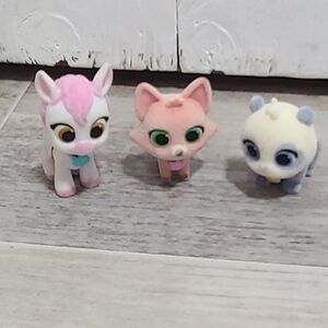Disney Jr T.O.T.S. Tiny Ones 2" Flocked Animal lot of 3 figures